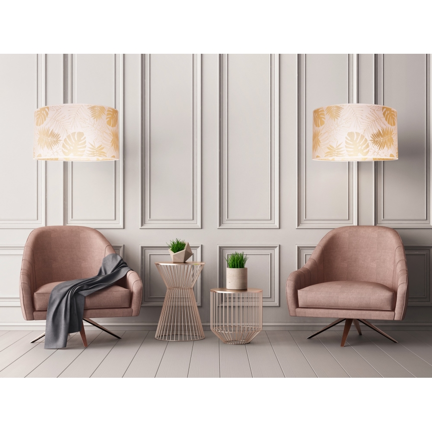 Duolla - Lustr na lanku ARECA 1xE27/40W/230V pr. 45 cm mosaz/bílá