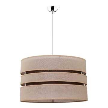Duolla - Lustr na lanku BEAT 1xE27/40W/230V pr. 40 cm hnědá