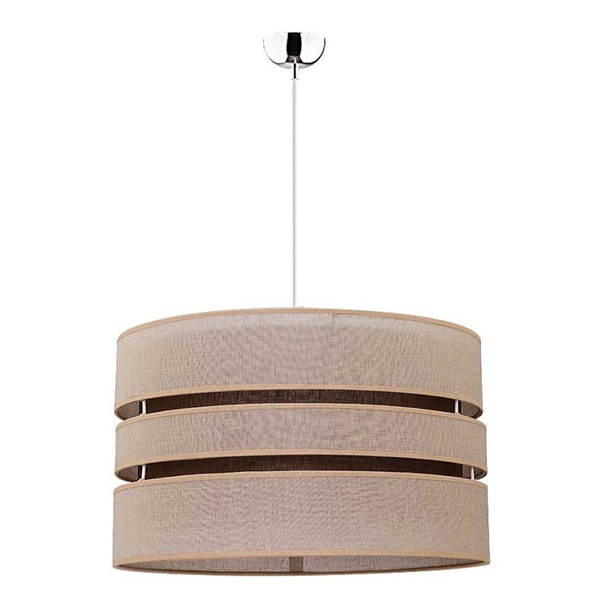 Duolla - Lustr na lanku BEAT 1xE27/40W/230V pr. 40 cm hnědá