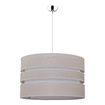 Duolla - Lustr na lanku BEAT 1xE27/40W/230V pr. 40 cm šedá