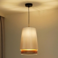 Duolla - Lustr na lanku BELL SHINY 1xE27/15W/230V pr. 25 cm bílá/měděná