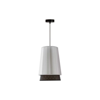 Duolla - Lustr na lanku BELL SHINY 1xE27/15W/230V pr. 25 cm stříbrná/černá