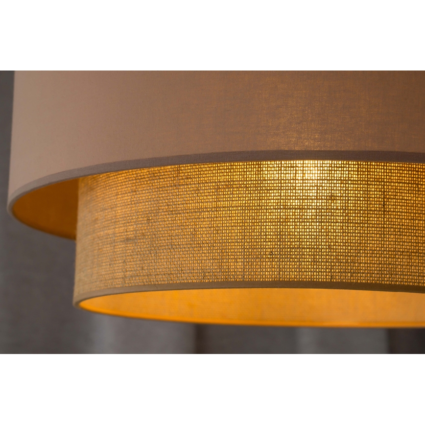 Duolla - Lustr na lanku BOHO 1xE27/15W/230V pr. 45 cm béžová/hnědá