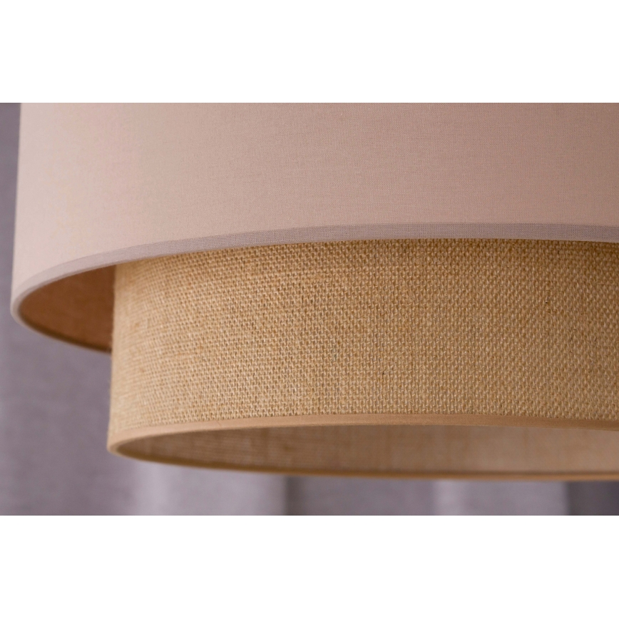 Duolla - Lustr na lanku BOHO 1xE27/15W/230V pr. 45 cm béžová/hnědá