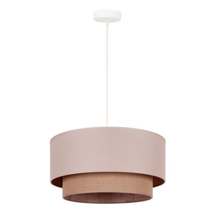 Duolla - Lustr na lanku BOHO 1xE27/15W/230V pr. 45 cm béžová/hnědá