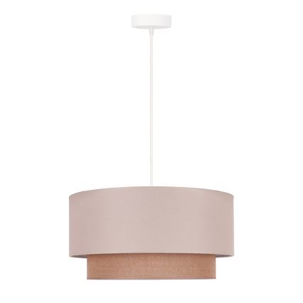 Duolla - Lustr na lanku BOHO 1xE27/15W/230V pr. 45 cm béžová/hnědá