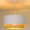 Duolla - Lustr na lanku BOHO 1xE27/15W/230V pr. 45 cm bílá/hnědá