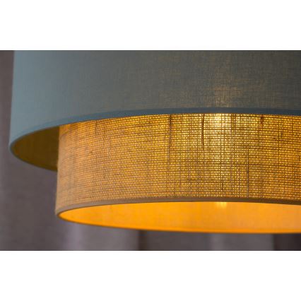Duolla - Lustr na lanku BOHO 1xE27/15W/230V pr. 45 cm zelená/hnědá