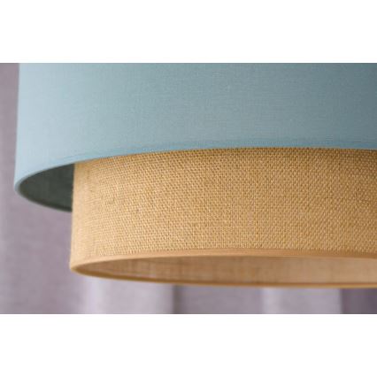 Duolla - Lustr na lanku BOHO 1xE27/15W/230V pr. 45 cm zelená/hnědá
