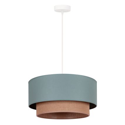Duolla - Lustr na lanku BOHO 1xE27/15W/230V pr. 45 cm zelená/hnědá