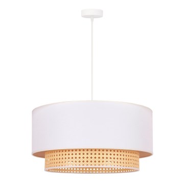 Duolla - Lustr na lanku BOHO 1xE27/15W/230V pr. 60 cm krémová/ratan