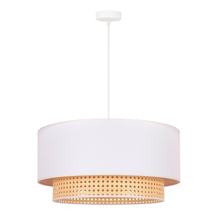 Duolla - Lustr na lanku BOHO 1xE27/15W/230V pr. 60 cm krémová/ratan