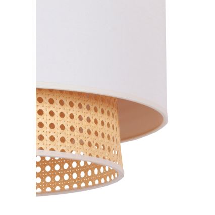 Duolla - Lustr na lanku BOHO 1xE27/15W/230V pr. 60 cm krémová/ratan