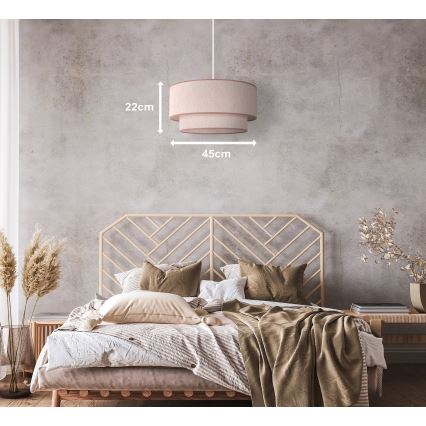 Duolla - Lustr na lanku BOHO 1xE27/40W/230V pr. 45 cm béžová