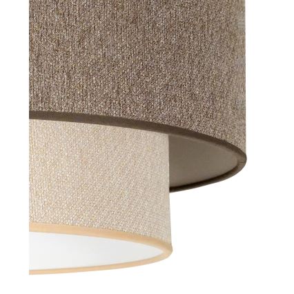 Duolla - Lustr na lanku BOHO ECO RECYCLING 1xE27/15W/230V pr. 45 cm hnědá/krémová
