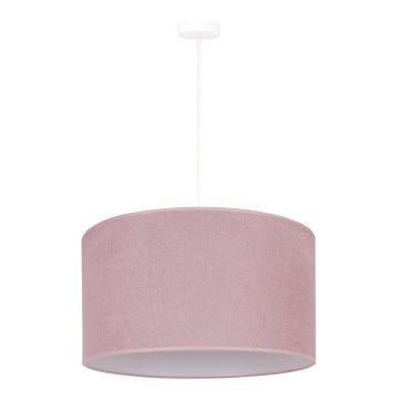 Duolla - Lustr na lanku BRISTOL 1xE27/15W/230V pr. 45 cm růžová/bílá