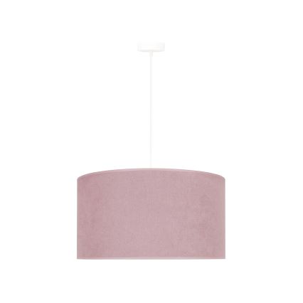 Duolla - Lustr na lanku BRISTOL 1xE27/15W/230V pr. 45 cm růžová/bílá