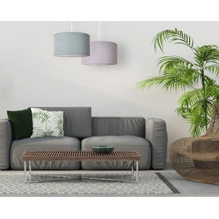 Duolla - Lustr na lanku BRISTOL 1xE27/15W/230V pr. 45 cm zelená/bílá