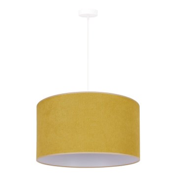 Duolla - Lustr na lanku BRISTOL 1xE27/15W/230V pr. 45 cm žlutá/bílá