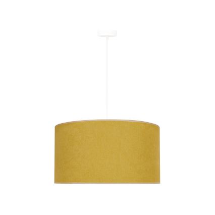 Duolla - Lustr na lanku BRISTOL 1xE27/15W/230V pr. 45 cm žlutá/bílá