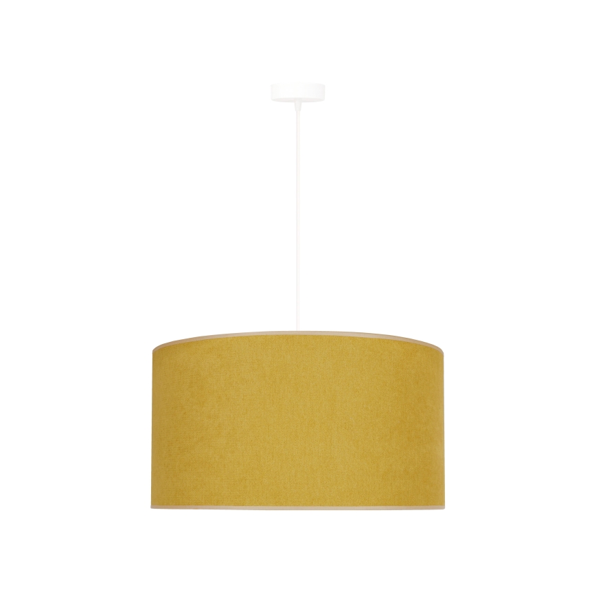 Duolla - Lustr na lanku BRISTOL 1xE27/15W/230V pr. 45 cm žlutá/bílá
