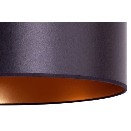 Duolla - Lustr na lanku CANNES 1xE27/15W/230V pr. 45 cm černá/měděná