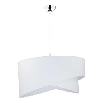 Duolla - Lustr na lanku CELLO 1xE27/40W/230V pr. 45 cm bílá