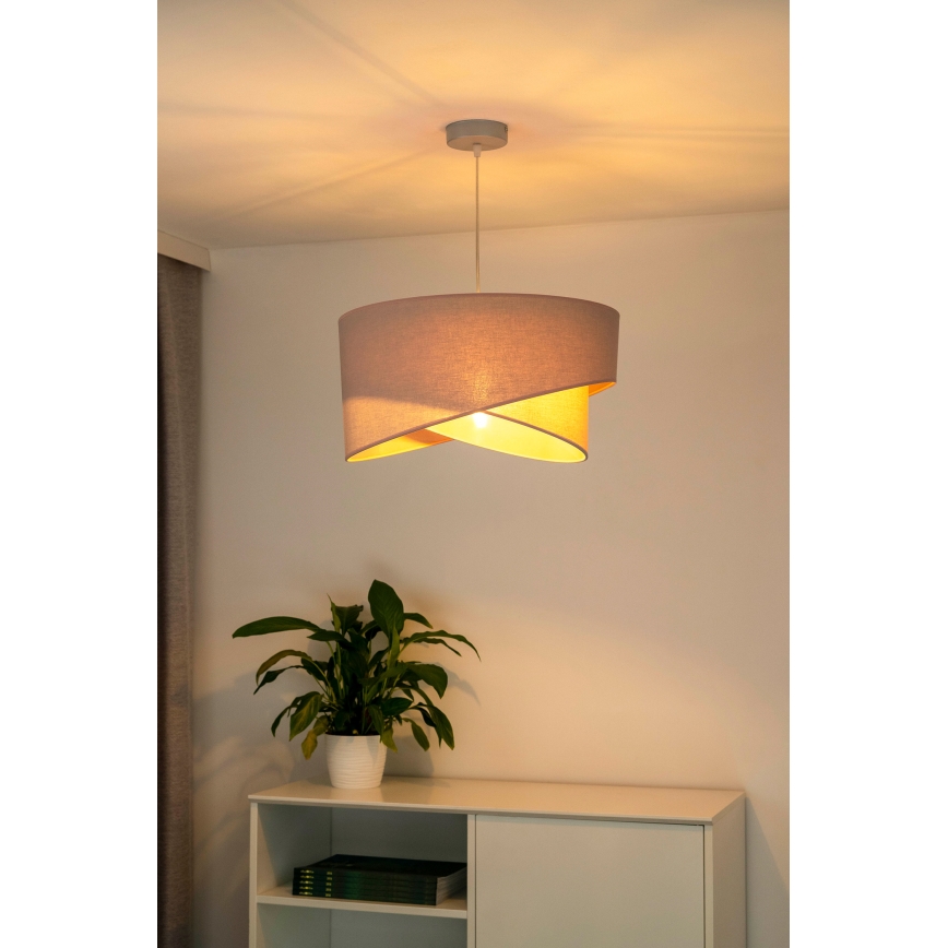 Duolla - Lustr na lanku CELLO 1xE27/40W/230V pr. 45 cm růžová