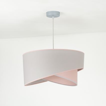 Duolla - Lustr na lanku CELLO 1xE27/40W/230V pr. 45 cm růžová