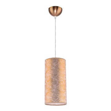 Duolla - Lustr na lanku CIGAR 1xE27/40W/230V pr. 15 cm měděná