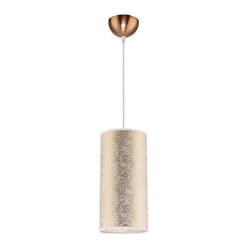 Duolla - Lustr na lanku CIGAR 1xE27/40W/230V pr. 15 cm zlatá