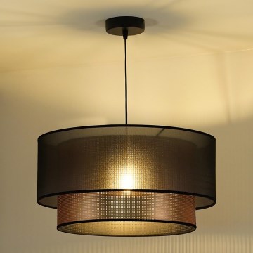 Duolla - Lustr na lanku COPPER SHINY 1xE27/15W/230V pr. 45 cm hnědá/měděná