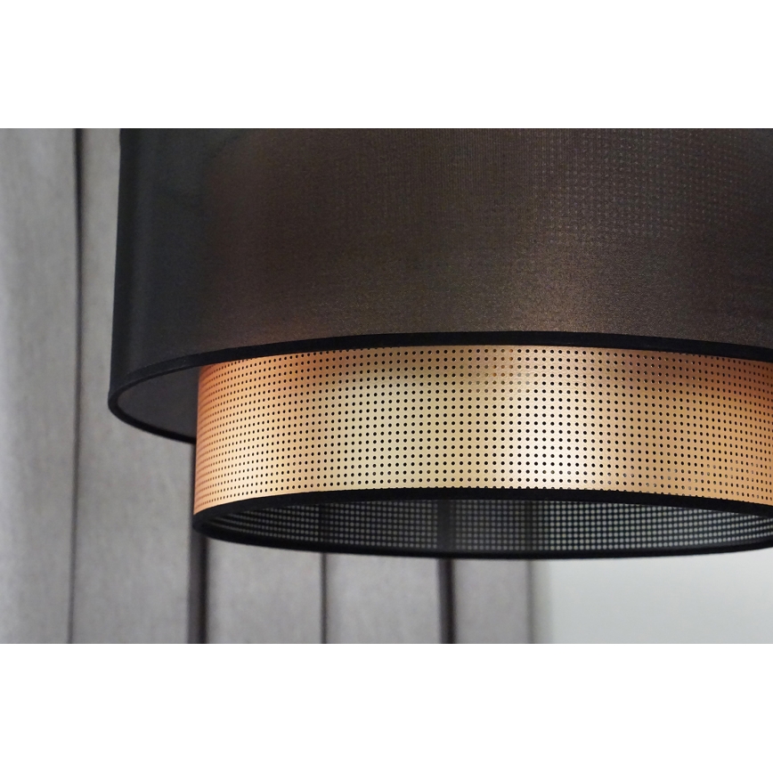 Duolla - Lustr na lanku COPPER SHINY 1xE27/15W/230V pr. 45 cm hnědá/měděná