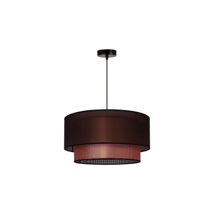 Duolla - Lustr na lanku COPPER SHINY 1xE27/15W/230V pr. 45 cm hnědá/měděná