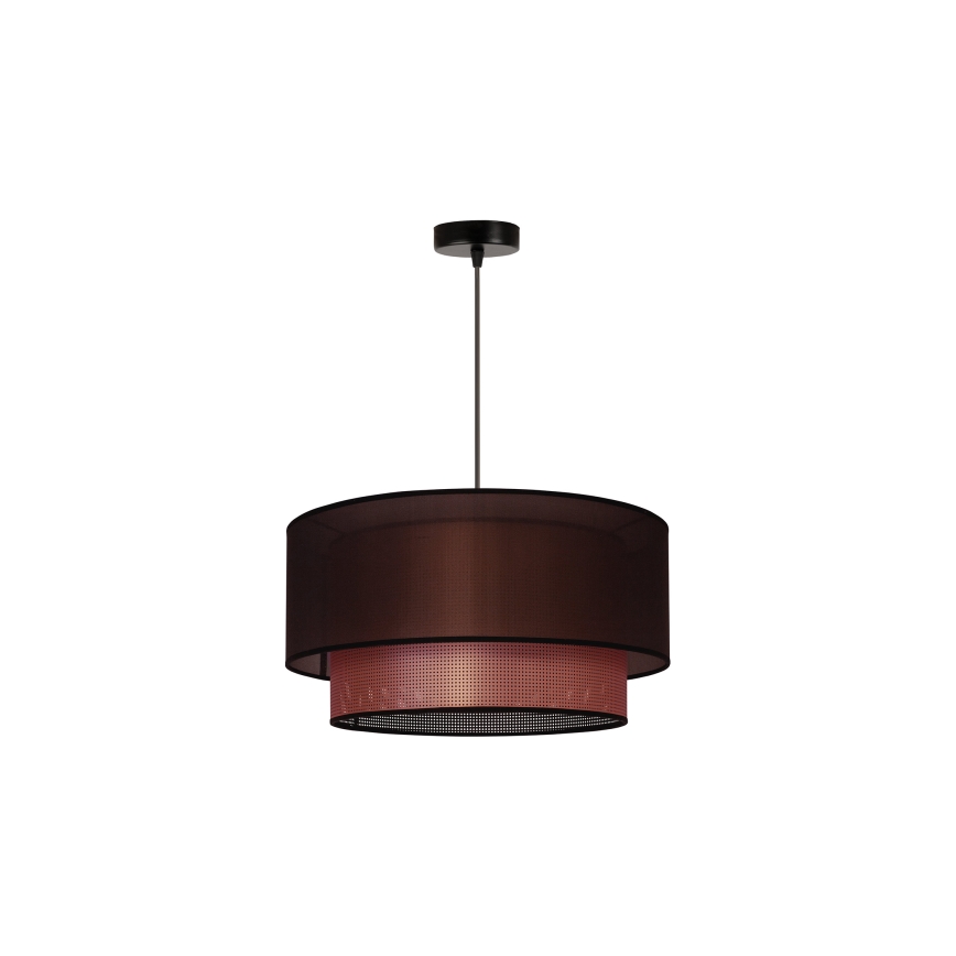 Duolla - Lustr na lanku COPPER SHINY 1xE27/15W/230V pr. 45 cm hnědá/měděná