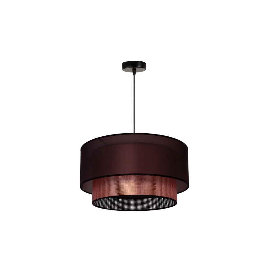 Duolla - Lustr na lanku COPPER SHINY 1xE27/15W/230V pr. 45 cm hnědá/měděná
