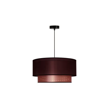 Duolla - Lustr na lanku COPPER SHINY 1xE27/15W/230V pr. 45 cm hnědá/měděná