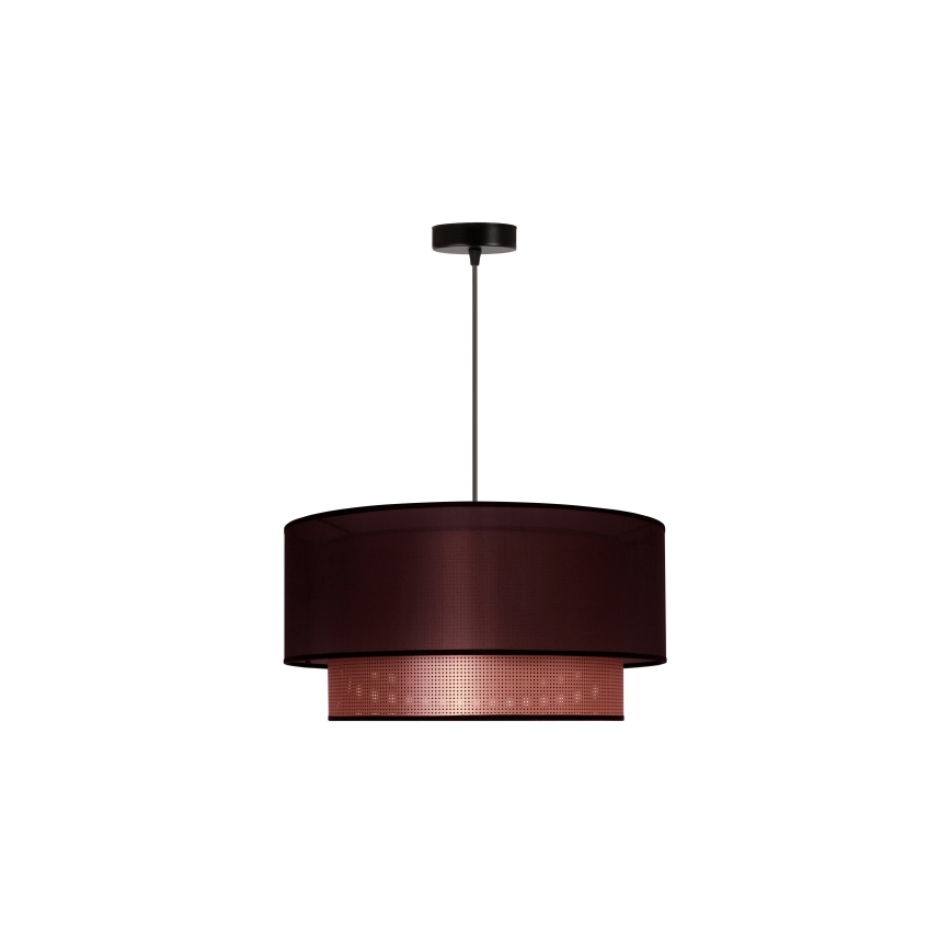 Duolla - Lustr na lanku COPPER SHINY 1xE27/15W/230V pr. 45 cm hnědá/měděná