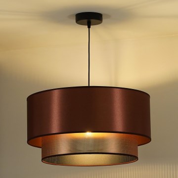 Duolla - Lustr na lanku COPPER SHINY 1xE27/15W/230V pr. 45 cm měděná