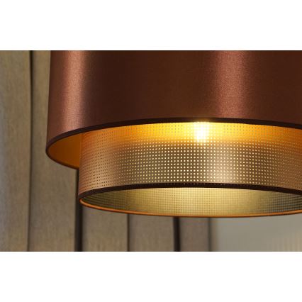 Duolla - Lustr na lanku COPPER SHINY 1xE27/15W/230V pr. 45 cm měděná