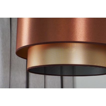 Duolla - Lustr na lanku COPPER SHINY 1xE27/15W/230V pr. 45 cm měděná