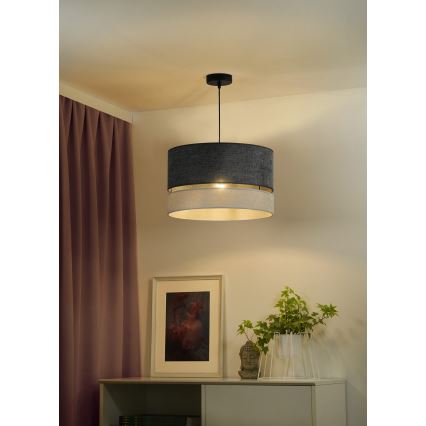 Duolla - Lustr na lanku DOUBLE 1xE27/15W/230V pr. 40 cm šedá