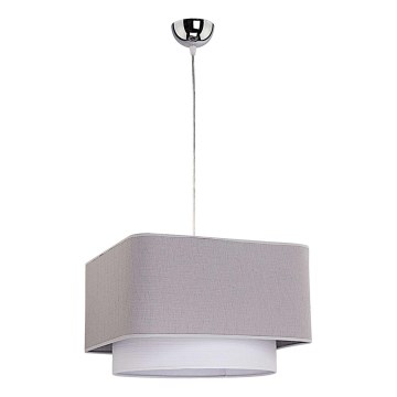 Duolla - Lustr na lanku DUET 1xE27/40W/230V pr. 40 cm šedá