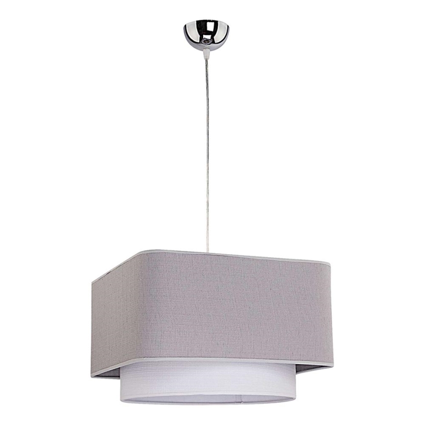 Duolla - Lustr na lanku DUET 1xE27/40W/230V pr. 40 cm šedá