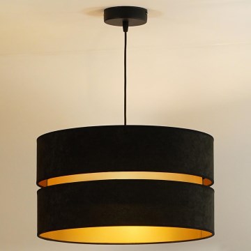 Duolla - Lustr na lanku DUO 1xE27/15W/230V pr. 40 cm černá/zlatá