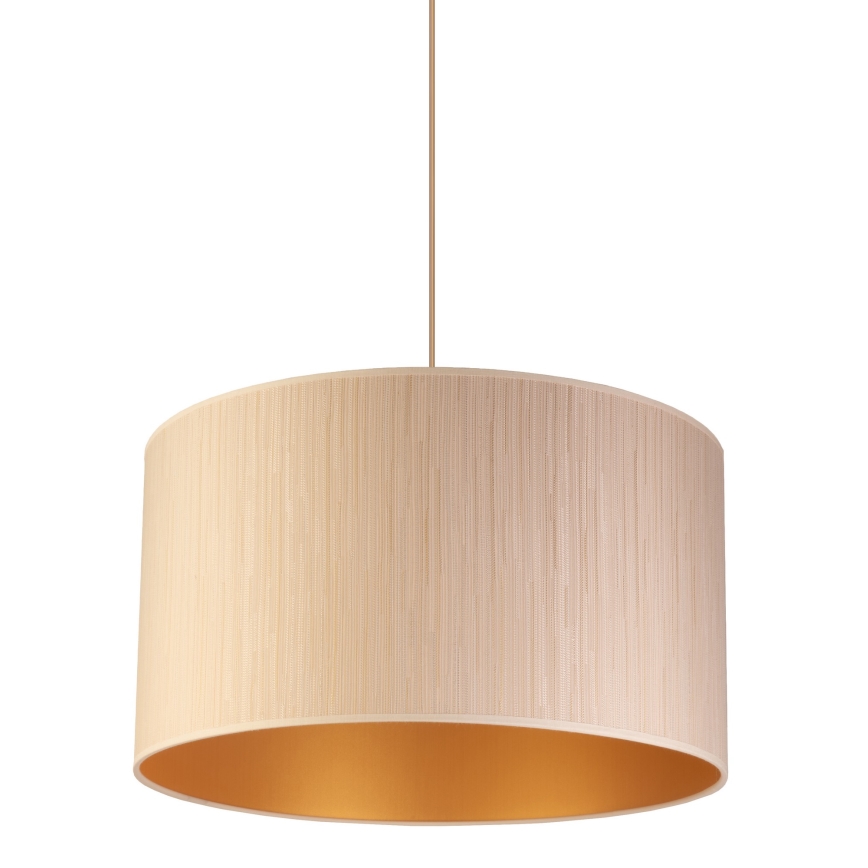 Duolla - Lustr na lanku ESSEX 1xE27/40W/230V pr. 45 cm béžová/zlatá