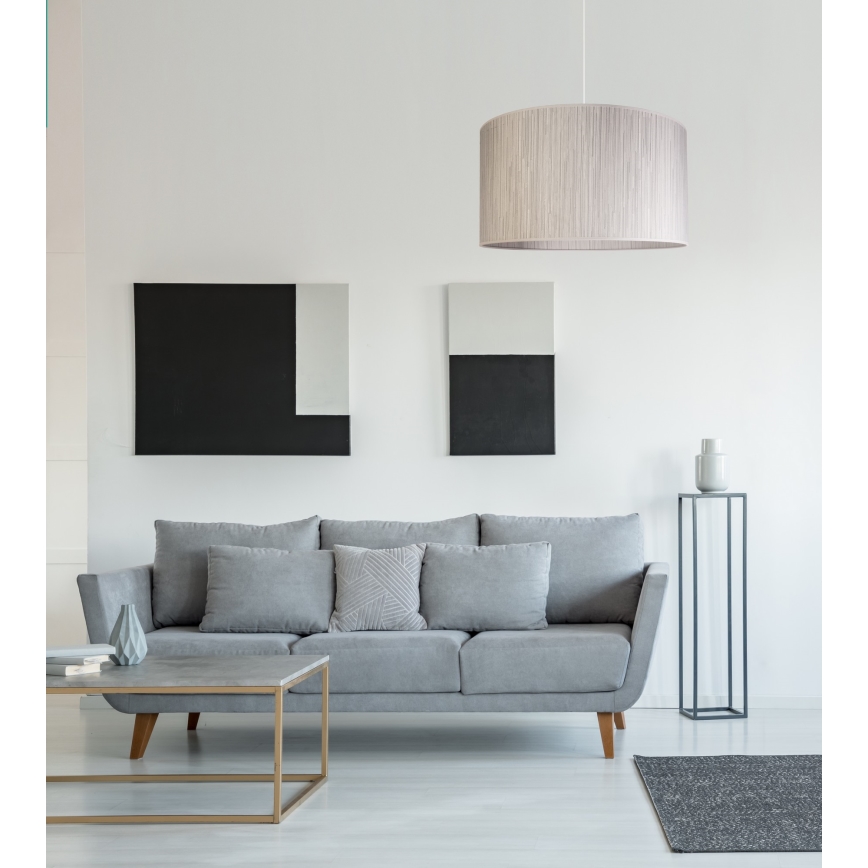 Duolla - Lustr na lanku ESSEX 1xE27/40W/230V pr. 45 cm stříbrná