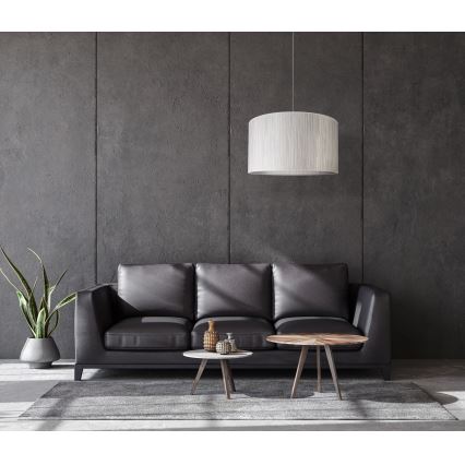 Duolla - Lustr na lanku ESSEX 1xE27/40W/230V pr. 45 cm stříbrná