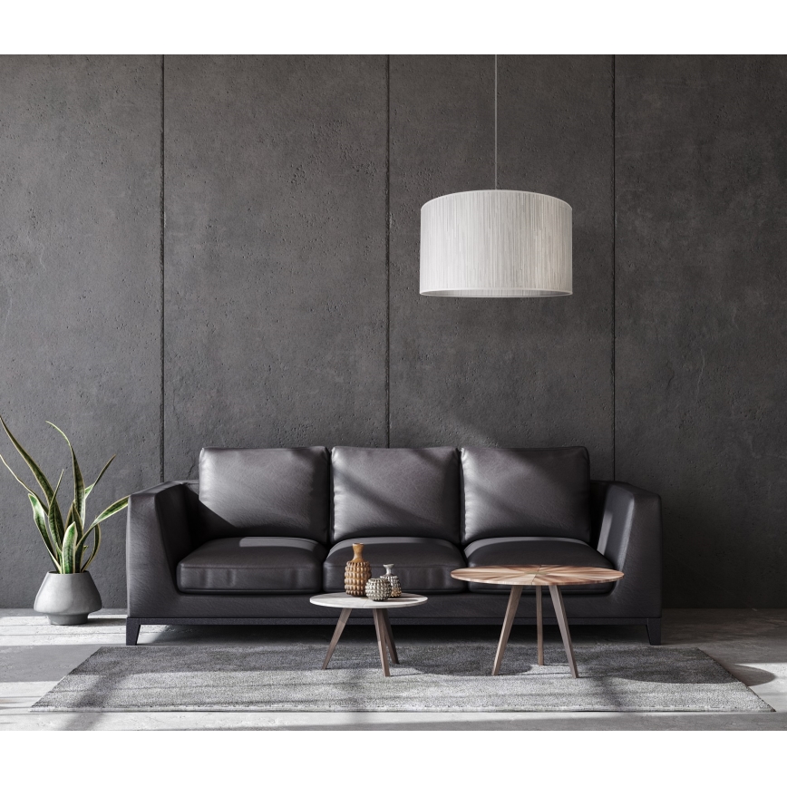 Duolla - Lustr na lanku ESSEX 1xE27/40W/230V pr. 45 cm stříbrná