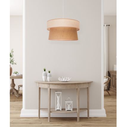 Duolla - Lustr na lanku ETNIC 1xE27/40W/230V pr. 45 cm béžová